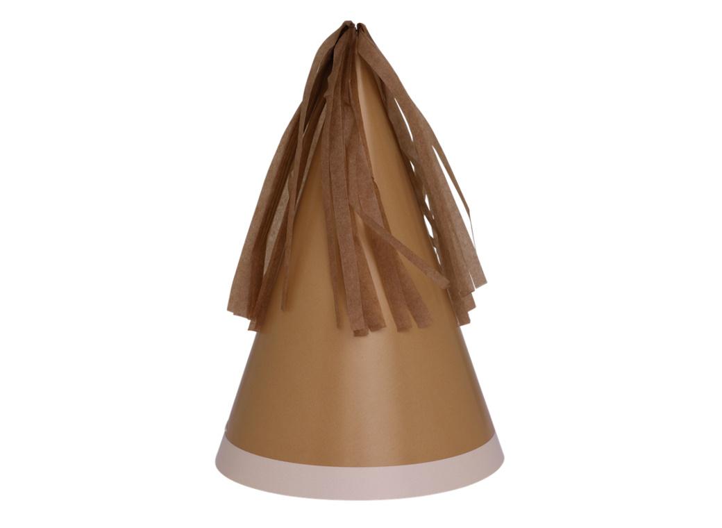 Party Hats with Tassle Topper 10pk - Acorn