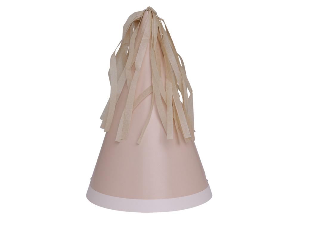 Party Hats with Tassle Topper 10pk - White Sand