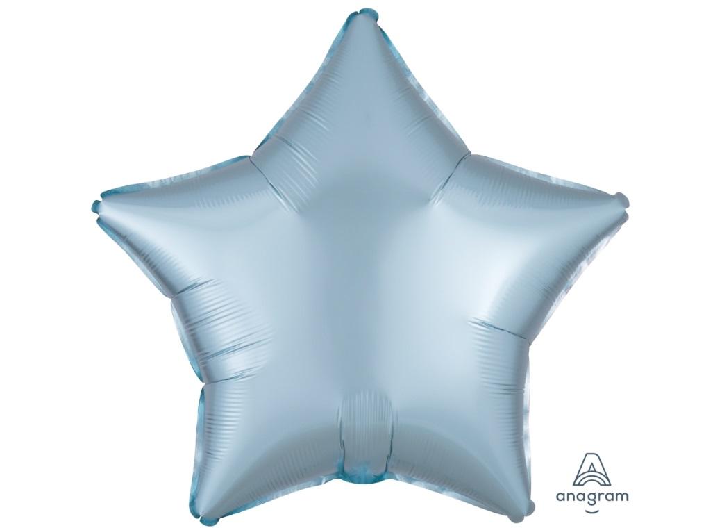 Star Shaped Foil Balloon - Satin Luxe Pastel Blue