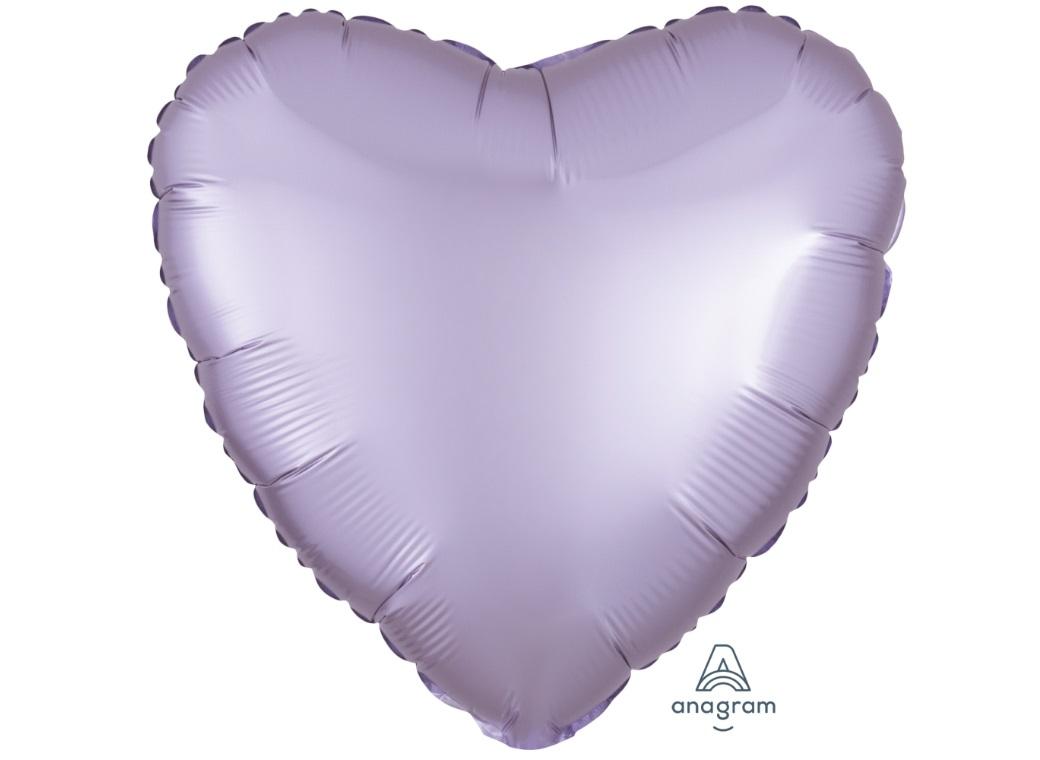 Heart Shaped Foil Balloon - Satin Luxe Pastel Lilac