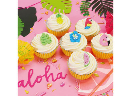 PME Edible Cupcake Toppers Tropical 6pk **BB 25/7/25**