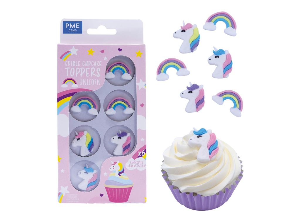 PME Edible Cupcake Toppers Unicorn 6pk