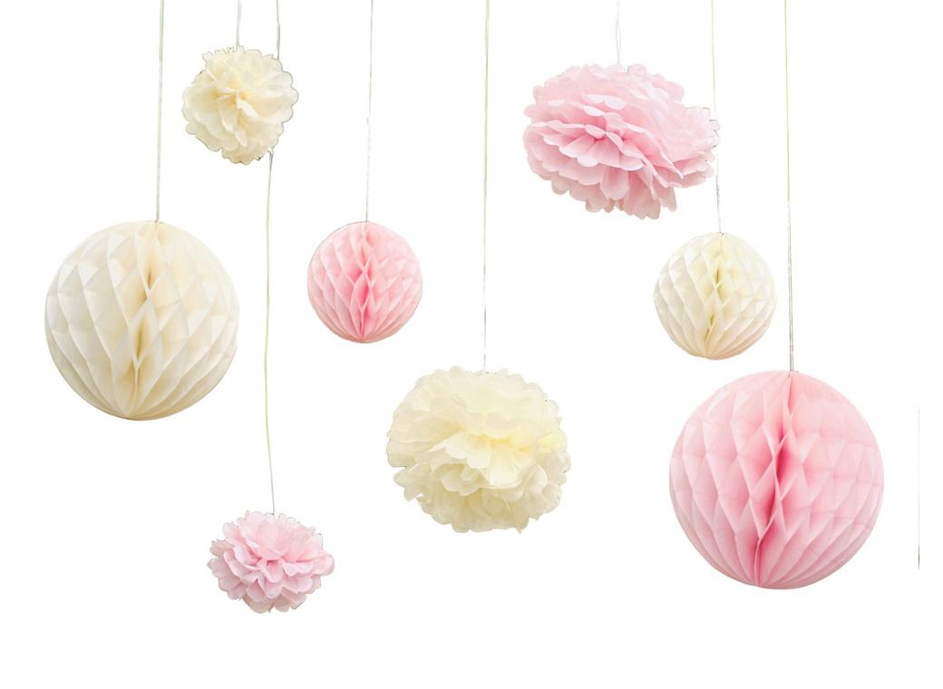 Pom Pom & Honeycomb Tissue Party Decorations