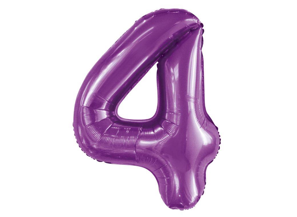 86cm Purple Number Balloon - 4