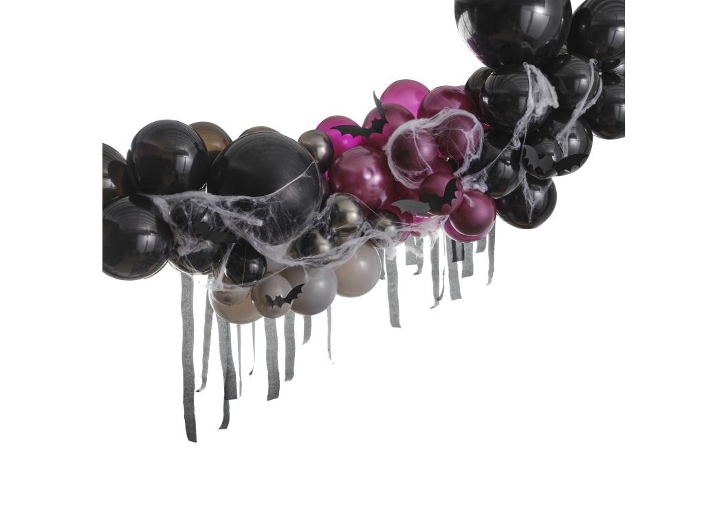 Purple Black & Grey Halloween Balloon Arch Kit