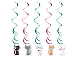 Purr-fect Party Hanging Swirl Decorations