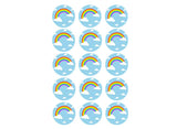 Edible Icing Cupcake Images - Rainbow Sky