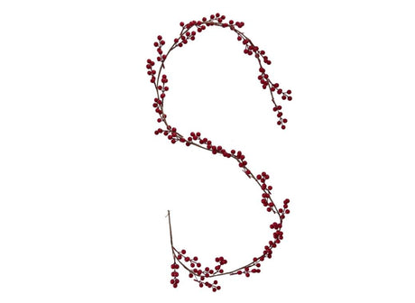 Red Berry Foliage Christmas Garland