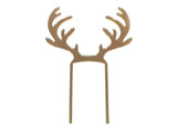 Reindeer Antlers Cake Topper - Gold Mirror