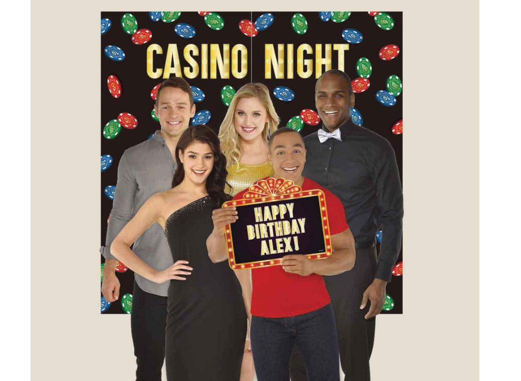 Roll The Dice Casino Scene Setter & Marquee Sign