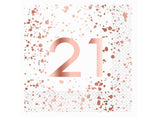 Rose Gold 21 Lunch Napkins 16pk