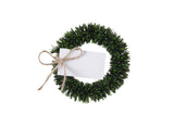 Rustic Christmas Wreath Place Card Holders 4pk