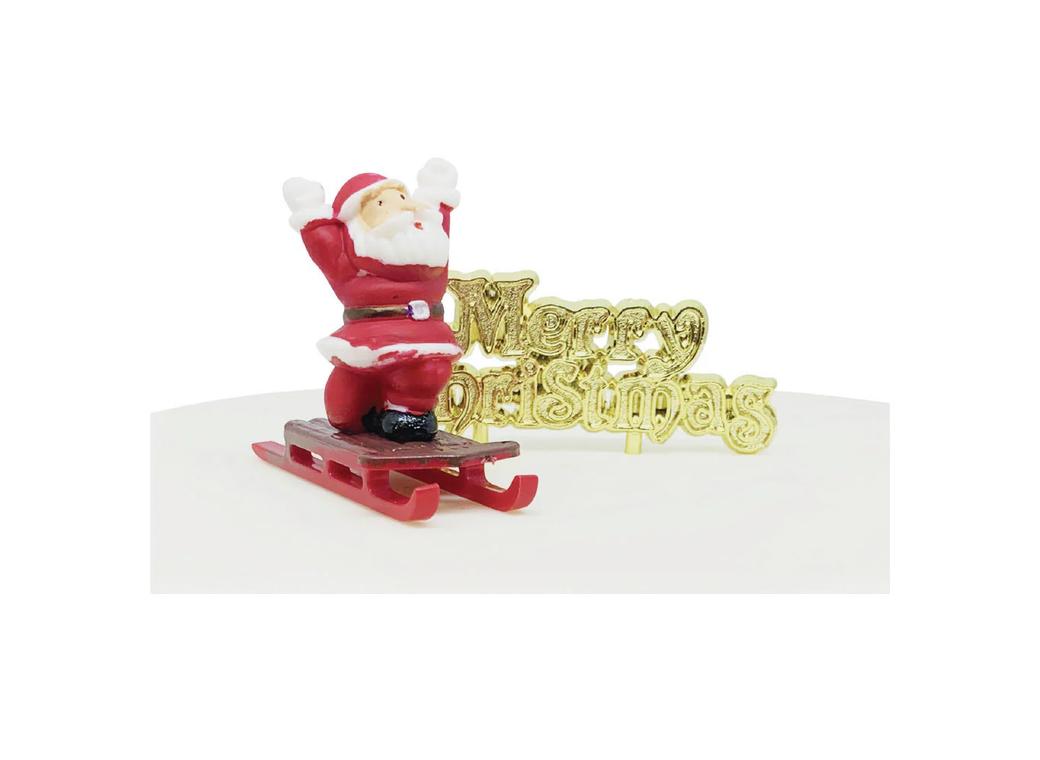 Santa on Sleigh Christmas Decorating Kit