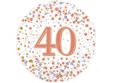 Sparkling Fizz 40th Foil Balloon