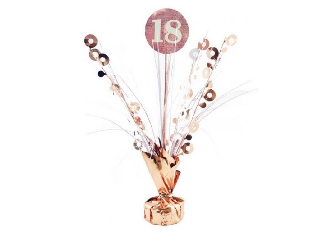 Rose Gold Age 18 Table Centrepiece Spray