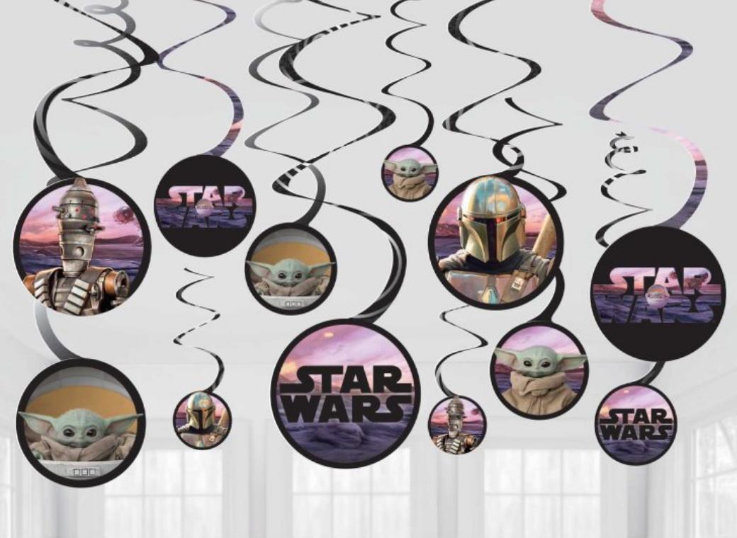 Star Wars Mandalorian Hanging Swirl Decorations