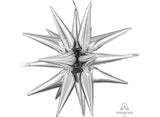 Large Magic Star SuperShape Foil Balloon - Silver