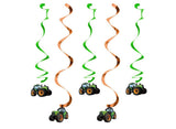 Tractor Time Hanging Swirl Decorations