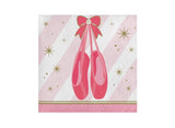 Twinkle Toes Ballerina Beverage Napkins 16pk