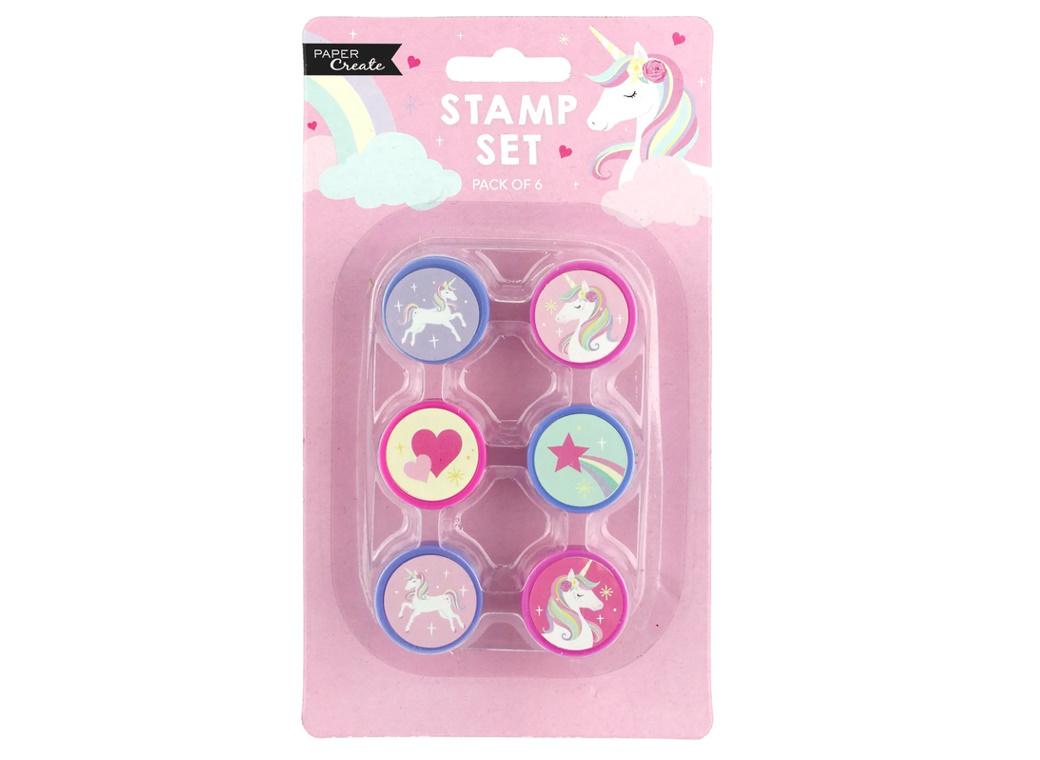 Unicorn Self Inking Stamp Set 6pk