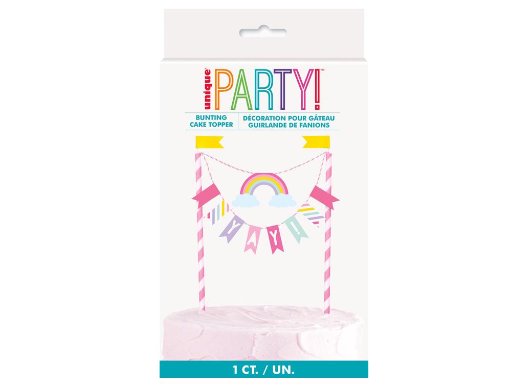 Unicorn YAY Bunting Cake Topper