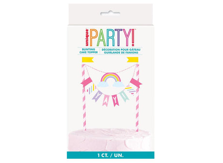 Unicorn YAY Bunting Cake Topper