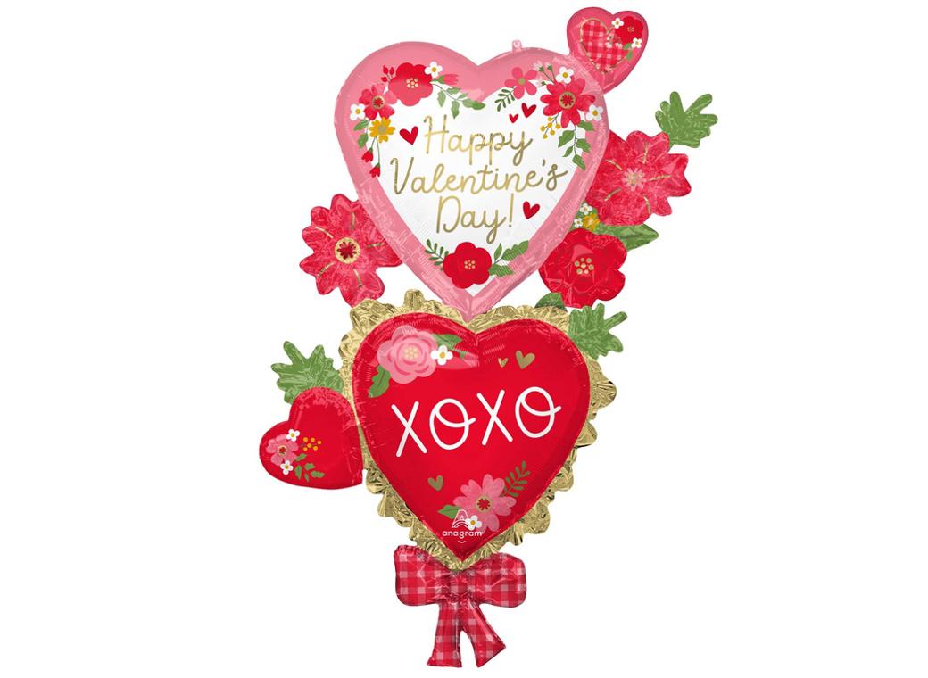 Valentine's Floral Giant Multi Foil Balloon