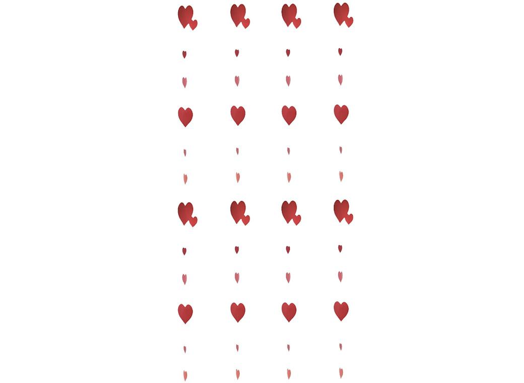 Red Hearts Hanging String Decorations