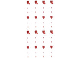 Red Hearts Hanging String Decorations
