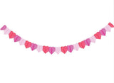 Pink Hearts Paper Banner