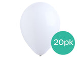 Value Balloons 20pk - White