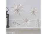 White Christmas Star Decorations 3pk
