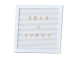 White & Gold Peg Letter Board