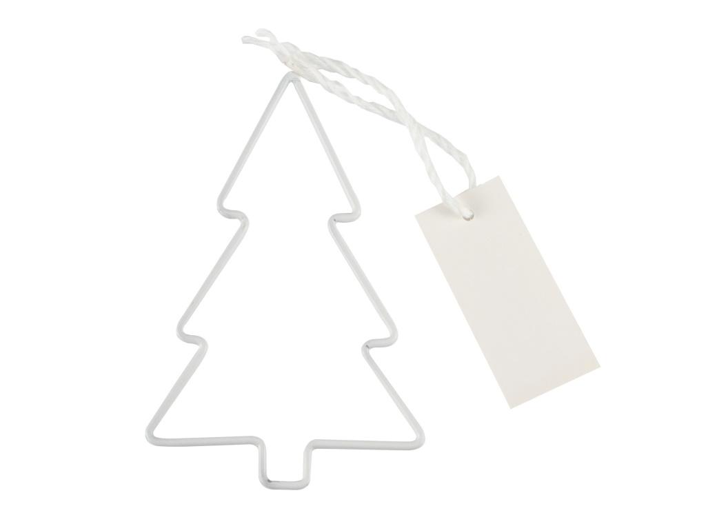 White Wire Christmas Tree Place Card Holders 4pk