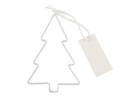 White Wire Christmas Tree Place Card Holders 4pk