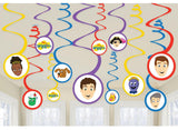 The Wiggles Hanging Spiral Decorations