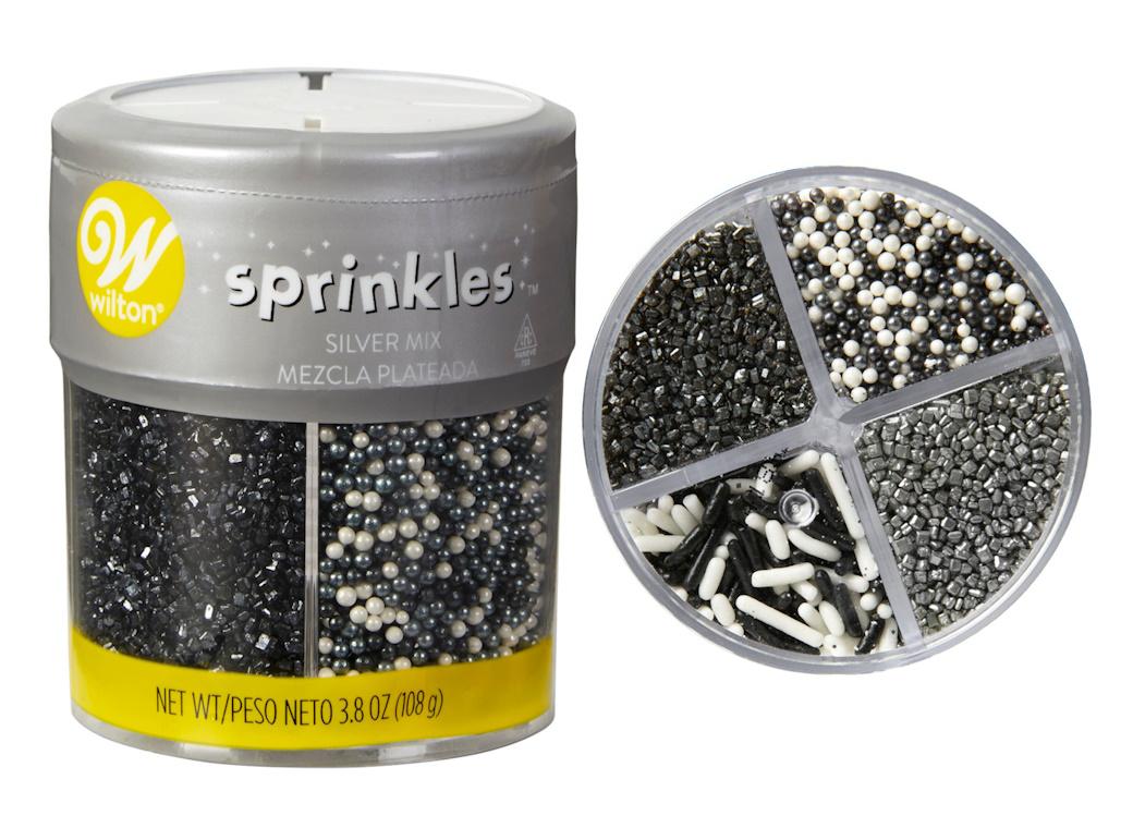 Wilton 4-Cell Pearlised Silver Sprinkles Mix
