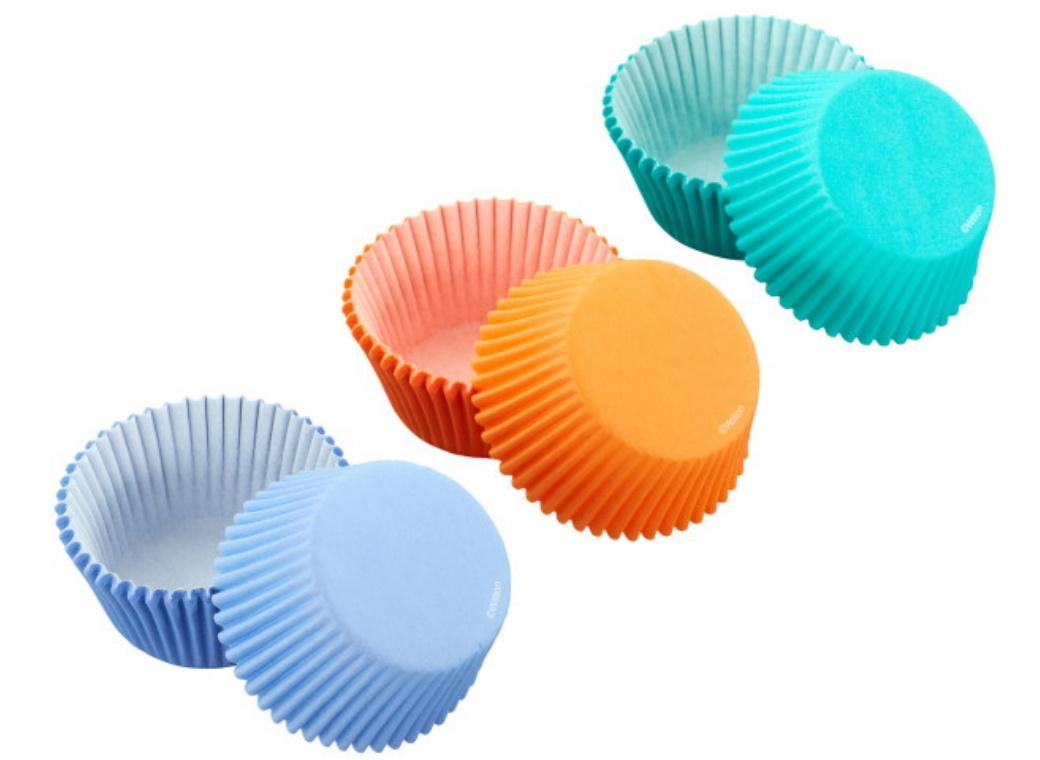Wilton Teal Orange Purple Cupcake Cases 75pk
