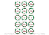 Traditional Christmas Edible Cupcake Toppers
